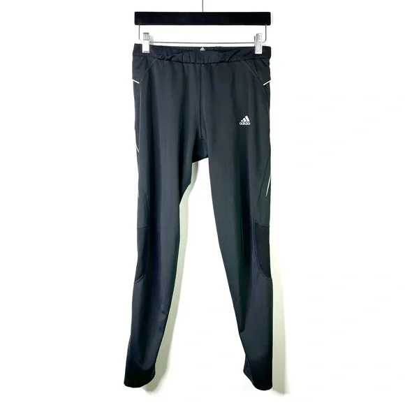 Adidas Performance Athletic Leggings Training Ankle Zipper Mesh Black Size M - Picture 3 of 14